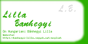 lilla banhegyi business card